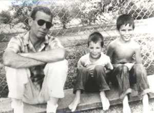 Brian with his dad and brother, David